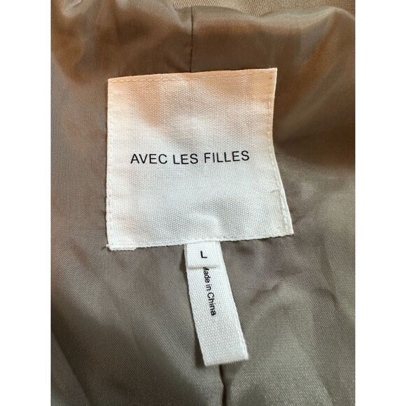 AVEC LES FILLES City Relaxed Water Resistant Belted Trench Coat Size L NWT! - Picture 9 of 11